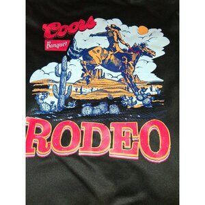 Coors Banquet Rodeo Hoodie Black Mens Medium